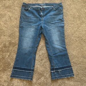 Peace Love World cut off cropped jeans. Size 20W
